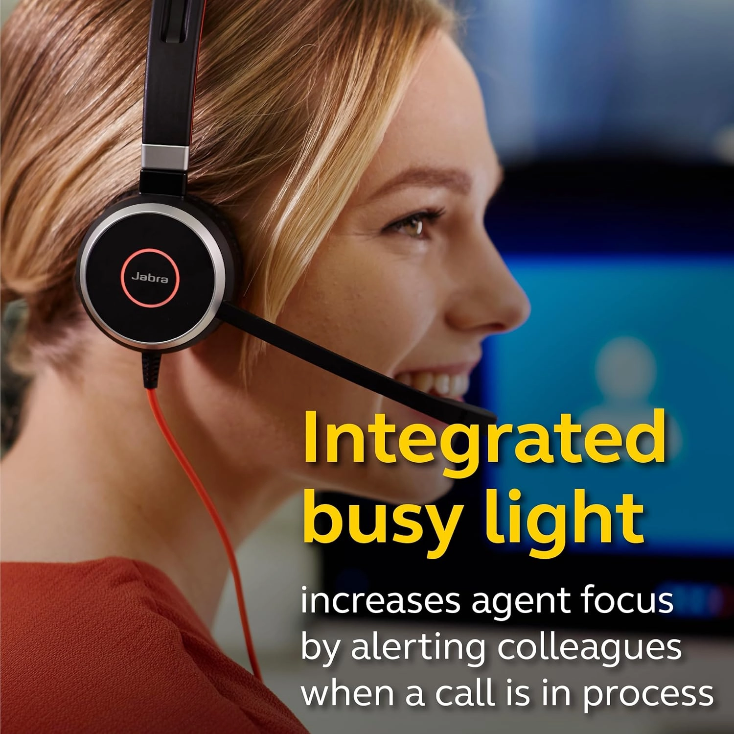 Jabra Evolve 40 MS Professional Wired Headset, Mono – Telephone Headset for Greater Productivity, Superior Sound for Calls and Music, 3.5mm Jack/USB Connection, All-Day Comfort Design, MS Optimized