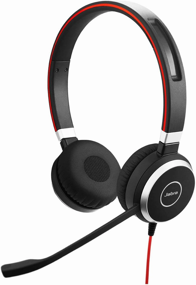 Jabra Evolve 40 Professional Wired Headset, Stereo, UC-Optimized – Telephone Headset for Greater Productivity, Superior Sound for Calls and Music, 3.5mm Jack/USB Connection, All-Day Comfort Design