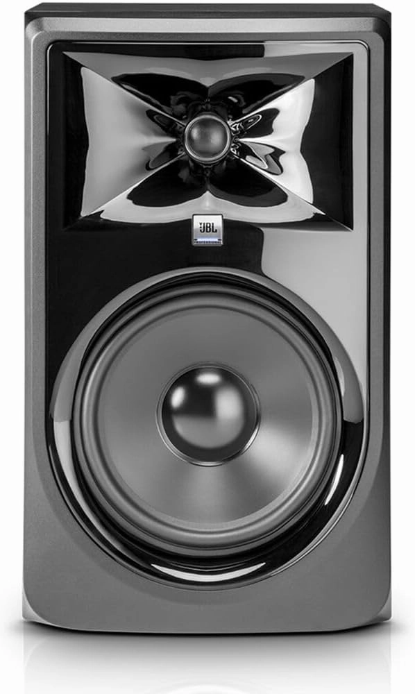 JBL Professional 308P MkII 8-Inch, 2-Way, Powered, Active Monitor Speaker for Near Field Music Production, Studio Monitor, Desktop Computer, Hi-Fi Audio. Sold individually, Black