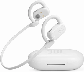 JBL SoundGear Sense - True Wireless Open-Ear Headphones, OpenSound Technology, Splash and dust Resistant, 4 mics for Crisp, Clear Calls, Up to 24 Hours of Battery Life, Plus Speed Charge (White)
