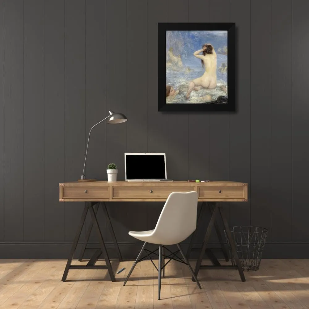 John Macallan Swan 20x23 Black Modern Framed Art Print Titled: De Sirenen (1870-1910)
