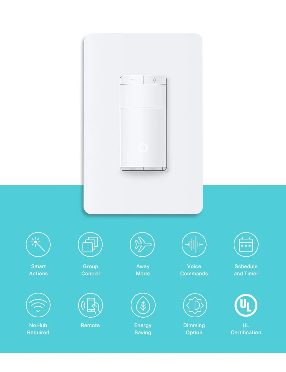 Kasa Smart Motion Sensor Switch, Dimmer Light Switch, Single Pole, Needs Neutral Wire, 2.4GHz Wi-Fi, Compatible with Alexa & Google Assistant, UL Certified, No Hub Required(ES20MP2) White 2-Pack