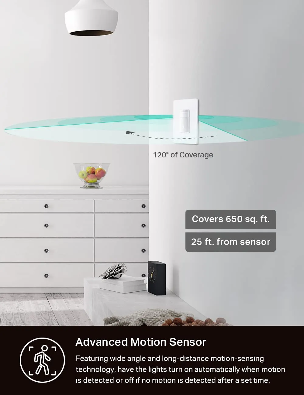 Kasa Smart Motion Sensor Switch, Dimmer Light Switch, Single Pole, Needs Neutral Wire, 2.4GHz Wi-Fi, Compatible with Alexa & Google Assistant, UL Certified, No Hub Required(ES20MP2) White 2-Pack