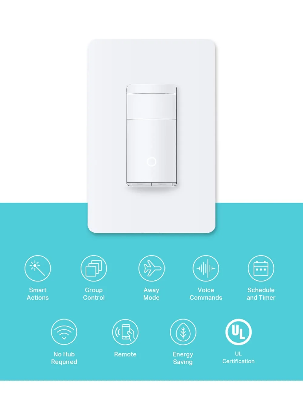 Kasa Smart WiFi Motion Sensor Switch, Single Pole, Needs Neutral Wire, 2.4GHz Wi-Fi Light Switch, Compatible with Alexa & Google Home, UL Certified, No Hub Required(KS200M),White,1-Pack