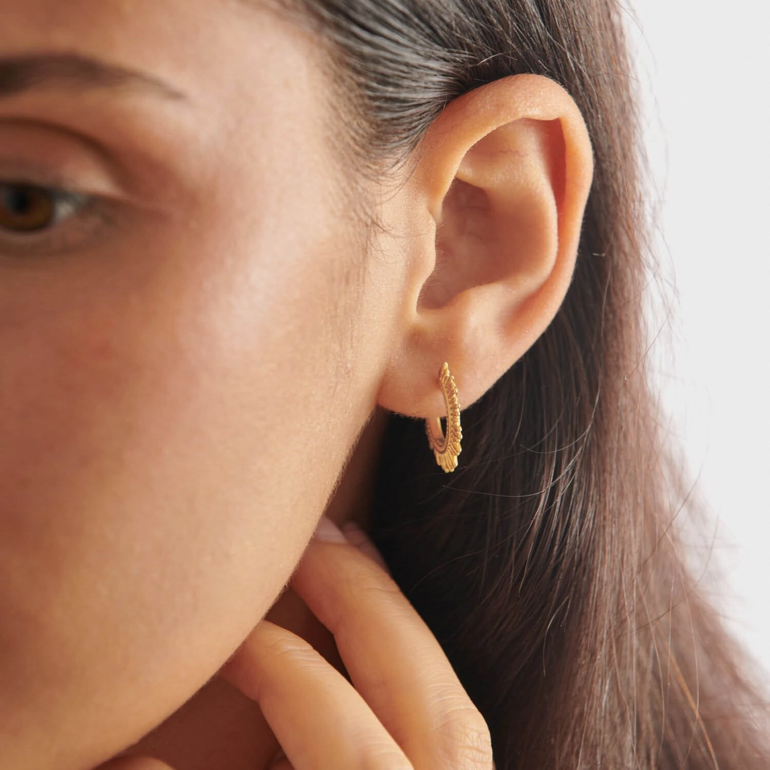 Katie Loxton 'You Shine' Waterproof Gold Hoop Earrings