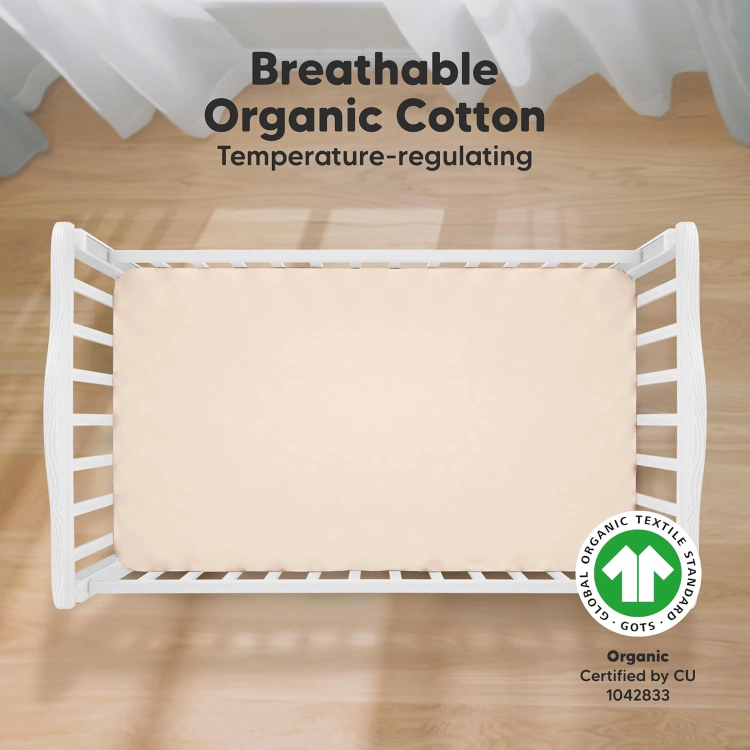 KeaBabies 2-Pack Organic Crib Sheets for Boys, Girls - 52x28 Fitted Crib Mattress Sheet Neutral, Breathable Jersey Cotton Cover for Baby Bed, Toddler Mattress, Soft & Cute Prints (Cameo)