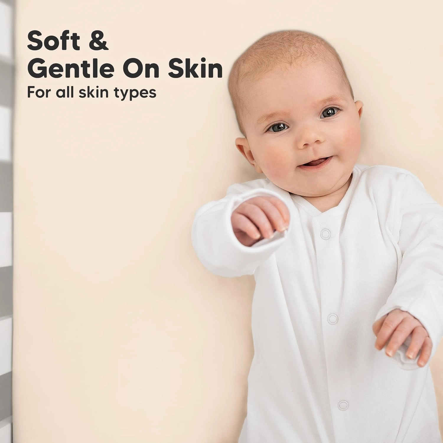 KeaBabies 2-Pack Organic Crib Sheets for Boys, Girls - 52x28 Fitted Crib Mattress Sheet Neutral, Breathable Jersey Cotton Cover for Baby Bed, Toddler Mattress, Soft & Cute Prints (Cameo)