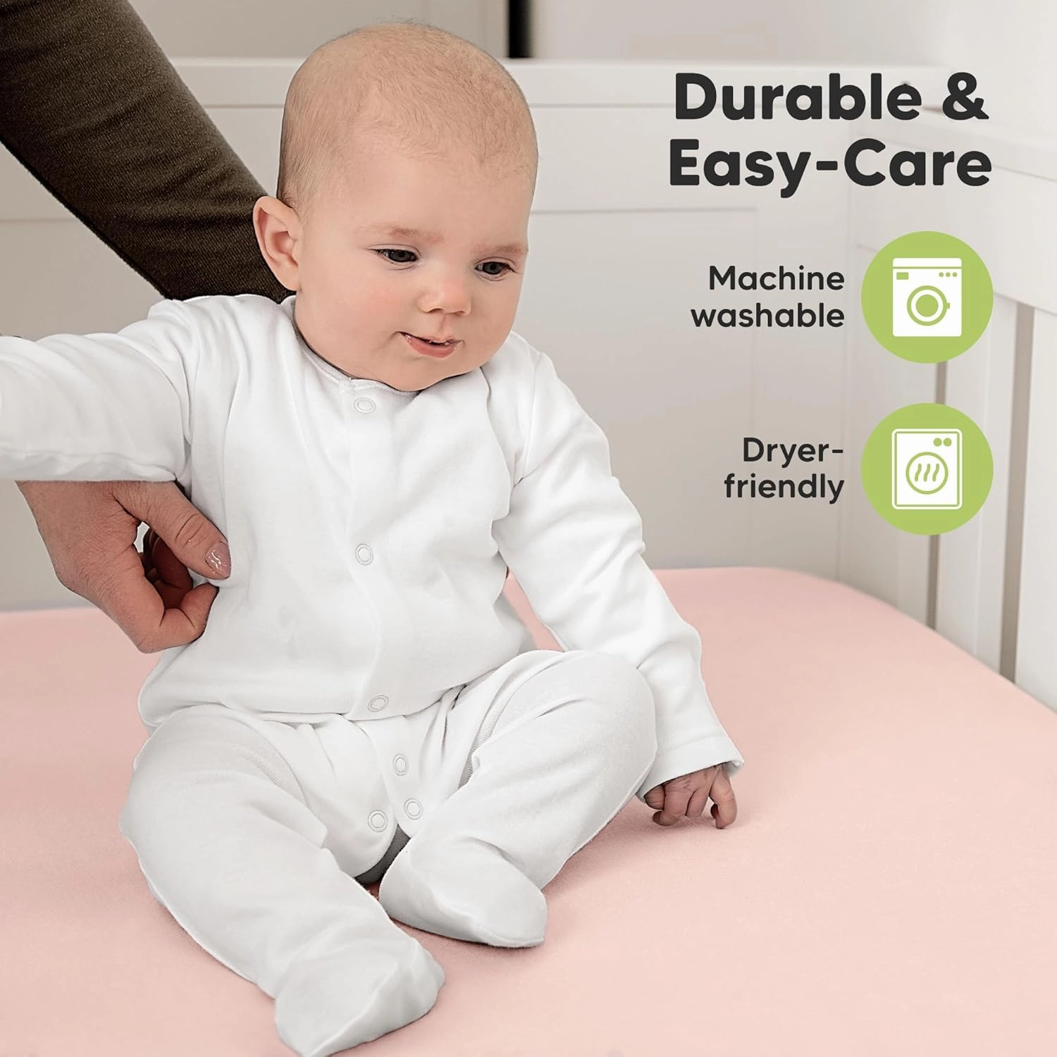 KeaBabies 2-Pack Organic Crib Sheets for Boys, Girls - 52x28 Fitted Crib Mattress Sheet Neutral, Breathable Jersey Cotton Cover for Baby Bed, Toddler Mattress, Soft & Cute Prints (Cameo)