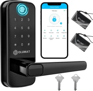 Keyless Entry Fingerprint Door Lock with Keypad for Home, Rental, Garage, Office and Hotel