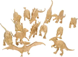 Kisangel 14Pcs Miniature Dinosaur Models Realistic Figurines for Play Decoration for Imagination Office Desk Adornment Creative Dinosaur Lovers