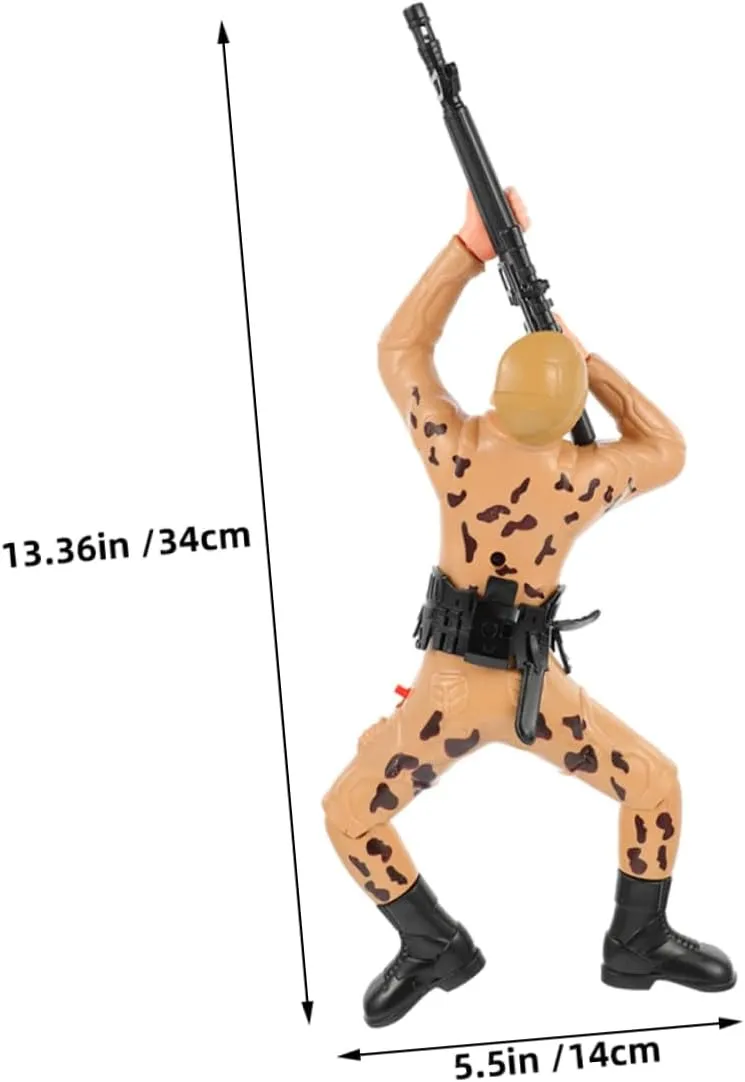 Kisangel 2pcs Electric Crawling Soldier Figurines Interactive Army Action Figures for Inspiring Early Learning Imaginative Play Educational for Boys