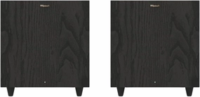 Klipsch R-80SWi Dual 8" 150W Wireless Subwoofer Bundle – High Performance Deep Bass (Pair, Black)