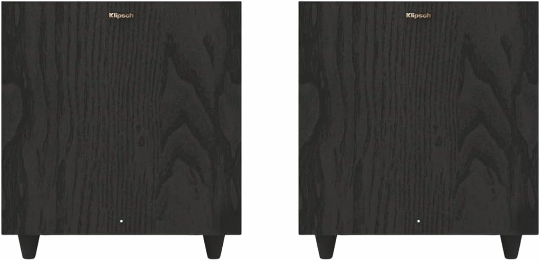 Klipsch R-80SWi Dual 8" 150W Wireless Subwoofer Bundle – High Performance Deep Bass (Pair, Black)