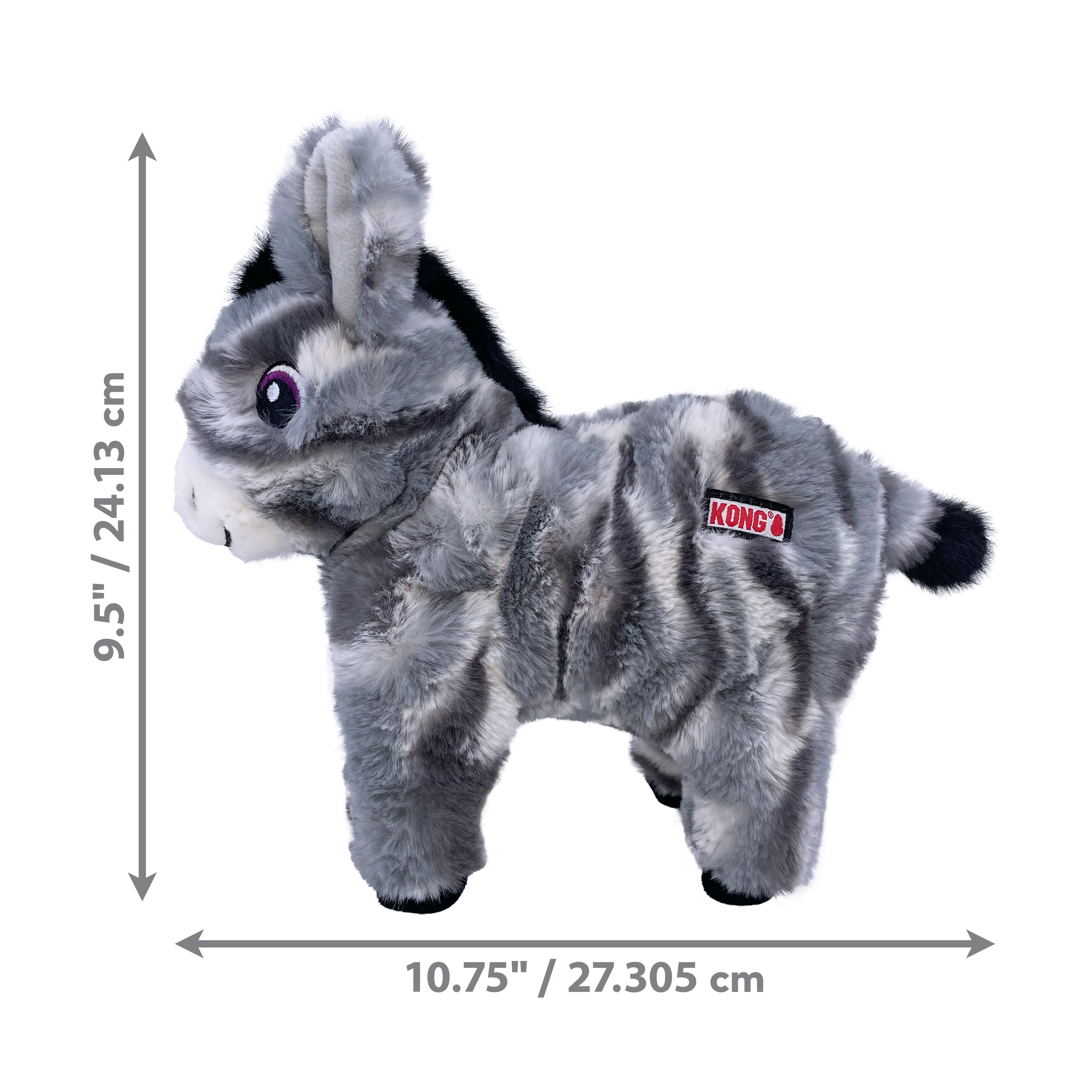 Kong Dog Low Stuff Stripes Donkey