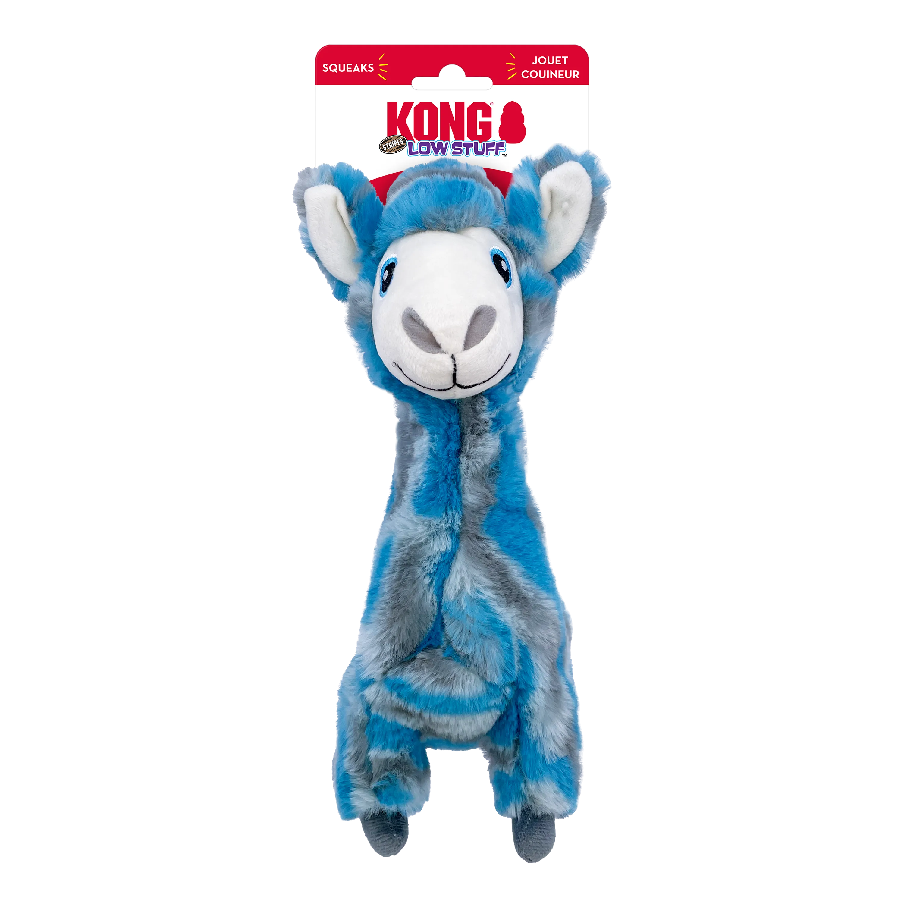 Kong Dog Low Stuff Stripes Llama