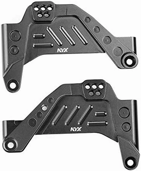 KYX Racing Aluminum Front Shock Towers Suspension Bracket Shock Absorber Bracket for 1/10 RC Crawler Car Axial SCX10 III AXI03007 SCX10.3 (Black)