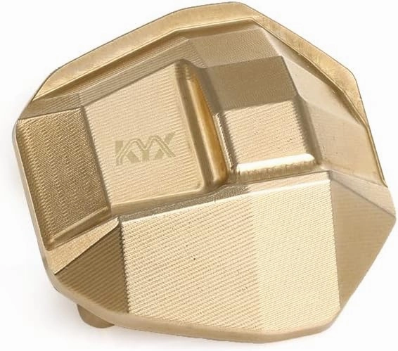 KYX Racing CNC Machined Brass Differential Cover Diff Cover Upgrades Parts Accessories for 1/10 RC Crawler Car Axial RBX10 RYFT