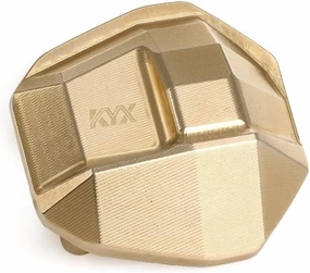KYX Racing CNC Machined Brass Differential Cover Diff Cover Upgrades Parts Accessories for 1/10 RC Crawler Car Axial RBX10 RYFT