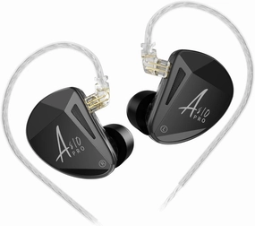 KZ AS10 PRO Wired Earbuds, Pure 5 BA HiFi KZ in-Ear Monitor,IEM Earphone,Musician in Ear Monitor Headphone High Fidelity HiFi Headset 2 Pin Detachable Cable for Audiophile (No Microphone, Dark Black)