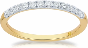 Lab Grown Diamond Wedding & Anniversary Bands for Women | 10K Yellow, White & Rose Gold Certified Diamond Rings, 1/10-1/2 Carat
