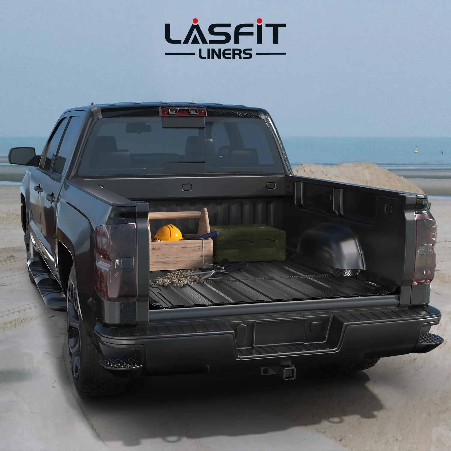 LASFIT Bed Mat (Fit 6.5FT, 78.8" Bed, Not Fit 5.8 FT/8.1FT Bed) for Chevrolet Silverado/GMC Sierra 1500 2007-2018 (2007 New Body Only) & SLV/SRA 2500HD 2007-2019 (2007 New Body Only)& 3500HD 2011-2019