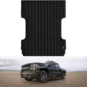 LASFIT Bed Mat (Fit 6.5FT, 78.8" Bed, Not Fit 5.8 FT/8.1FT Bed) for Chevrolet Silverado/GMC Sierra 1500 2007-2018 (2007 New Body Only) & SLV/SRA 2500HD 2007-2019 (2007 New Body Only)& 3500HD 2011-2019