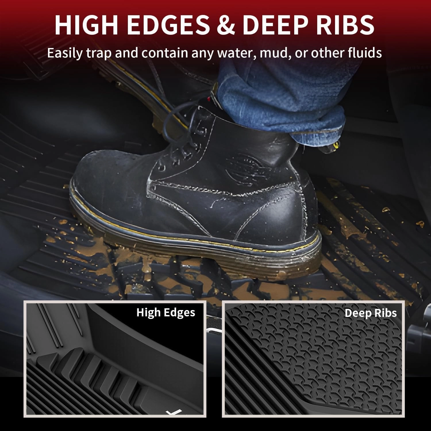LASFIT Floor Mats Fit for Subaru Forester 2019-2024, All Weather TPE Custom Fit Easy Clean Durable No-Curling Floor Liners for Subaru Forester 2024 2023 2022 2021-2019 1st & 2nd Row Car Mats