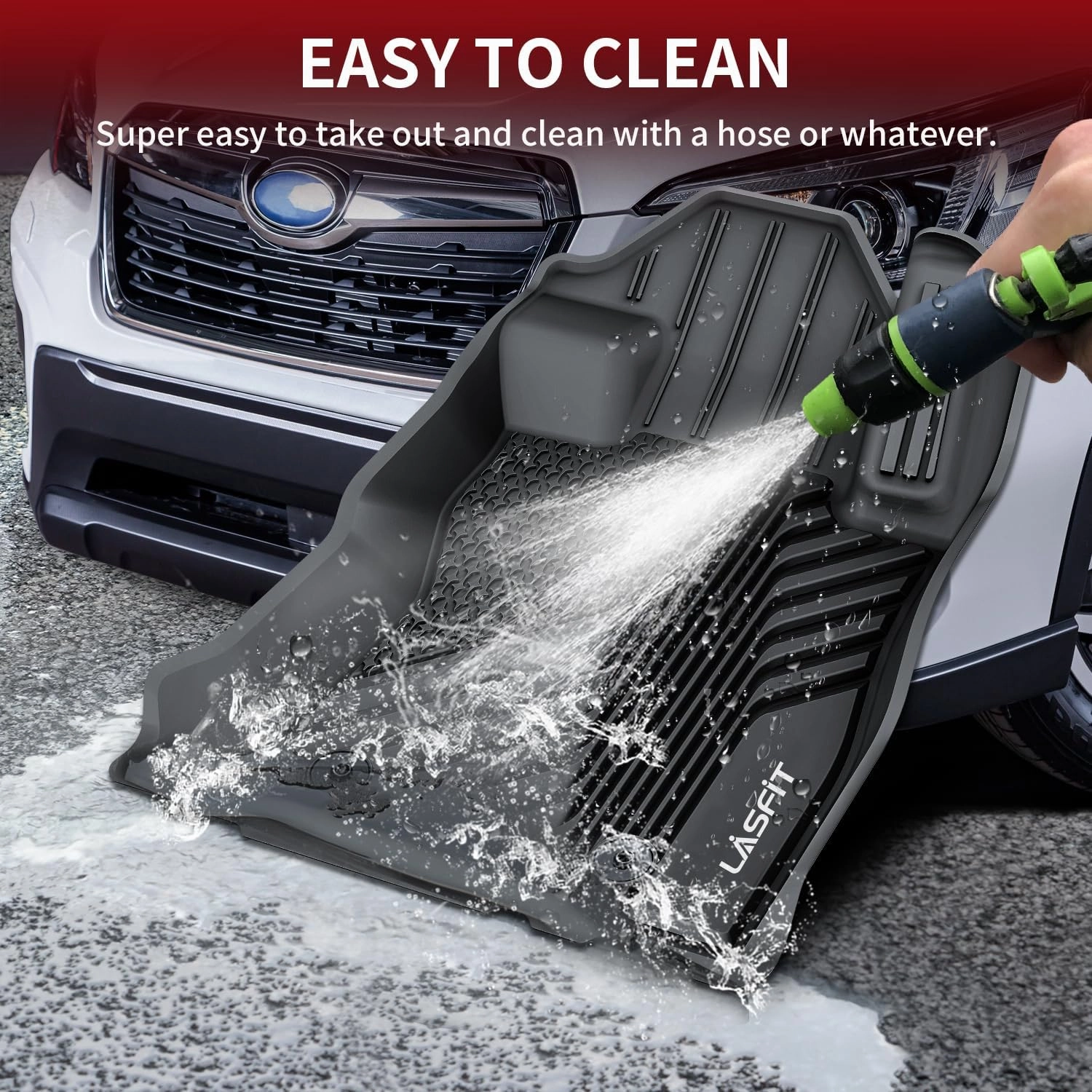 LASFIT Floor Mats Fit for Subaru Forester 2019-2024, All Weather TPE Custom Fit Easy Clean Durable No-Curling Floor Liners for Subaru Forester 2024 2023 2022 2021-2019 1st & 2nd Row Car Mats
