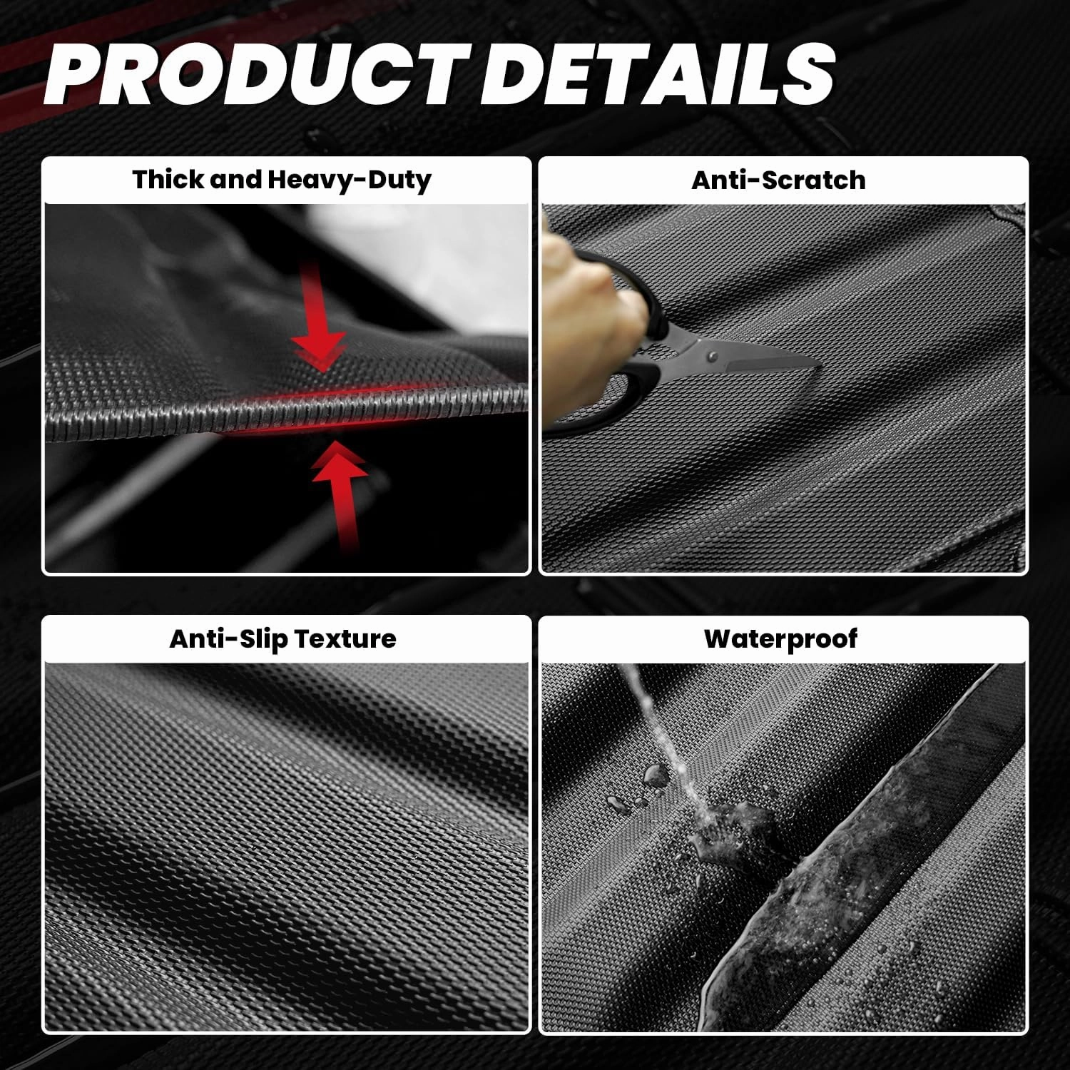 LASFIT Truck Bed Mat for Chevrolet Chevy Silverado | GMC Sierra 1500 (5.8FT, 69.92" Bed) 2019-2025 Car Bed Liner for Chevy Silverado GMC Sierra 1500 All Weather Protector TPE Bed Mat - 1PC Black
