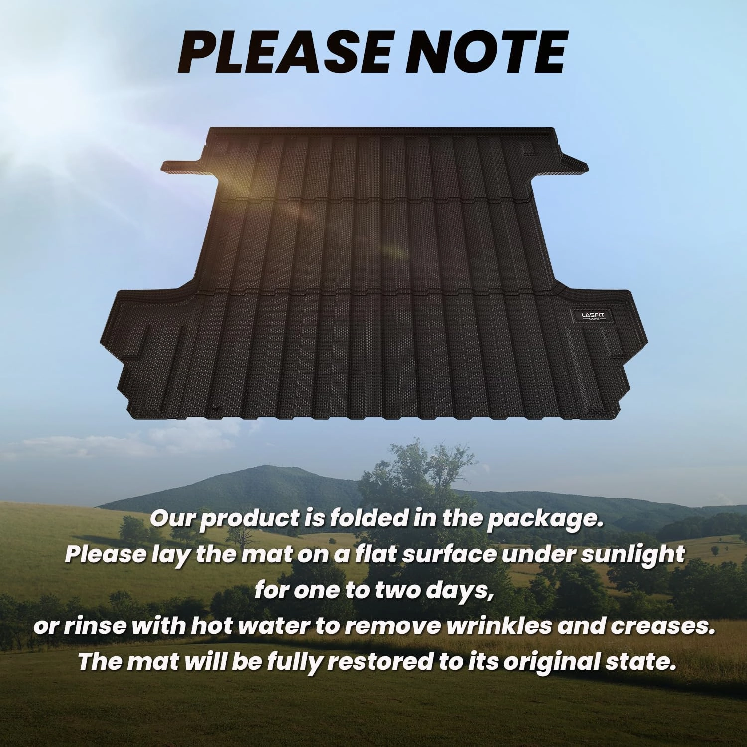 LASFIT Truck Bed Mat for Chevrolet Chevy Silverado | GMC Sierra 1500 (5.8FT, 69.92" Bed) 2019-2025 Car Bed Liner for Chevy Silverado GMC Sierra 1500 All Weather Protector TPE Bed Mat - 1PC Black