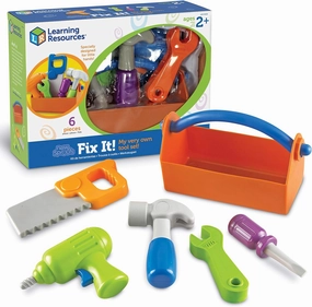 Learning Resources New Sprouts Fix It!, Fine Motor, Pretend Play Toy Tool Set, 6 Piece, Ages 2 