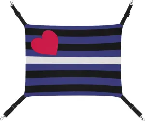 Leather Pride Flag Hanging Cat Bed Soft Breathable Pet Hammock for Cage Pet Sleeper for Kitten Ferret Puppy Rabbit