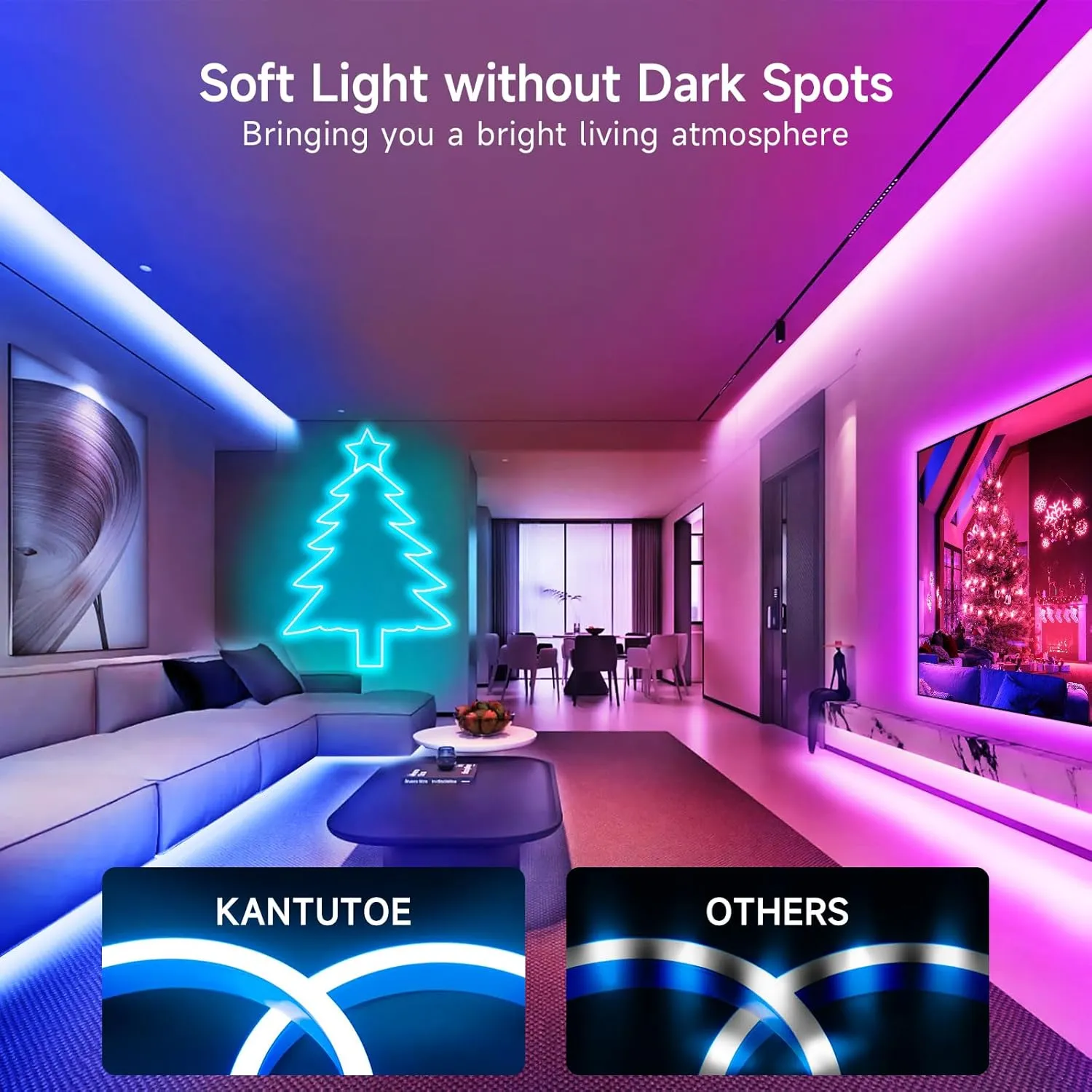 LED Neon Rope Lights, 32.8ft RGB LED Light Strip, 24V Music Sync App/Remote Control DIY Rope Light, IP67 Waterproof Gaming LED Neon Strip Lights for Bedroom Indoor Oudoor Décor