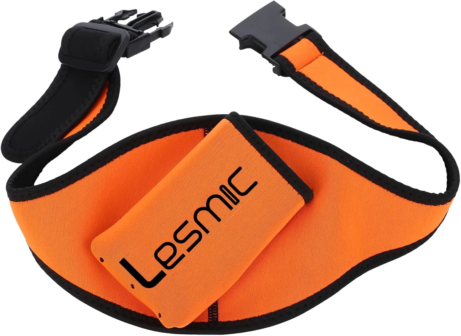 Lesmic Adjustable Angled Fitness Aerobic Mic Belt Microphone Pouch Bodypack Holder Transmitter Carrier for Lesmills Group exercise GX instructors Theater speakers Orange