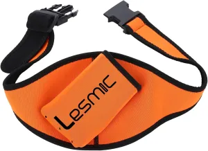 Lesmic Adjustable Angled Fitness Aerobic Mic Belt Microphone Pouch Bodypack Holder Transmitter Carrier for Lesmills Group exercise GX instructors Theater speakers Orange