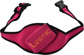 Lesmic Adjustable Angled Fitness Aerobic Mic Belt Microphone Pouch Bodypack Holder Transmitter Carrier for Lesmills Group exercise GX instructors Theater speakers PINK