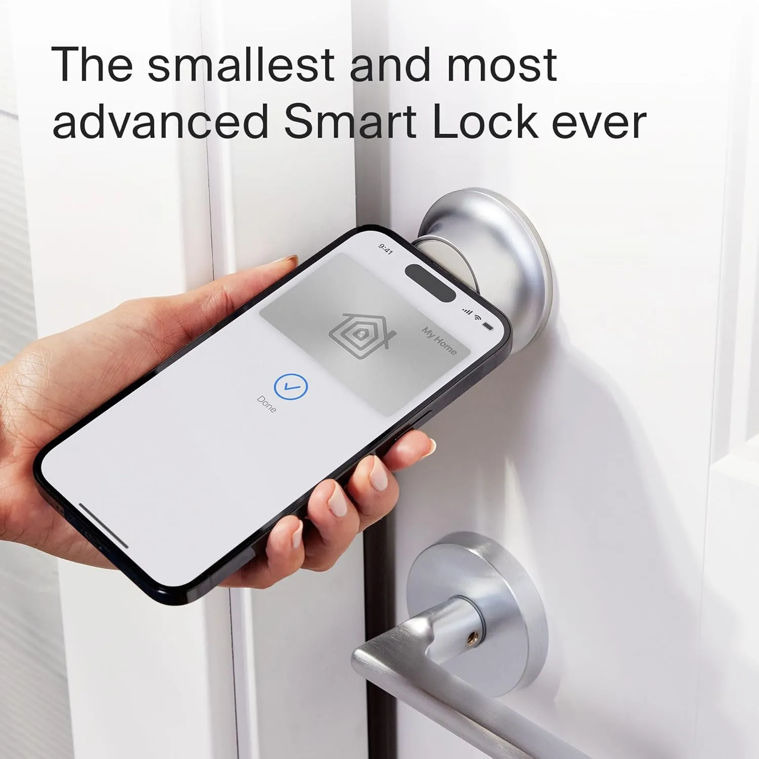 Level Lock  WiFi Deadbolt Smart Lock - World's Smallest Smart Lock Plus Apple Home Key - Lock/Unlock Anywhere - Level App for iOS & Android - Works with Apple Home, Alexa, GoogleHome (Satin Chrome)