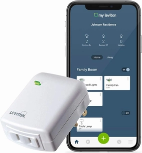 Leviton DW3HL-1BW Decora Smart Wi-Fi Plug-in Dimmer, Works with Amazon Alexa, No Hub Required, 1-Pack, White
