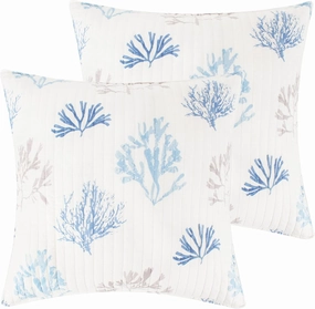 Levtex Home - Ipanema - Euro Shams Set of Two - (26x26in.), No Insert - Geometric Pattern - Cotton Fabric