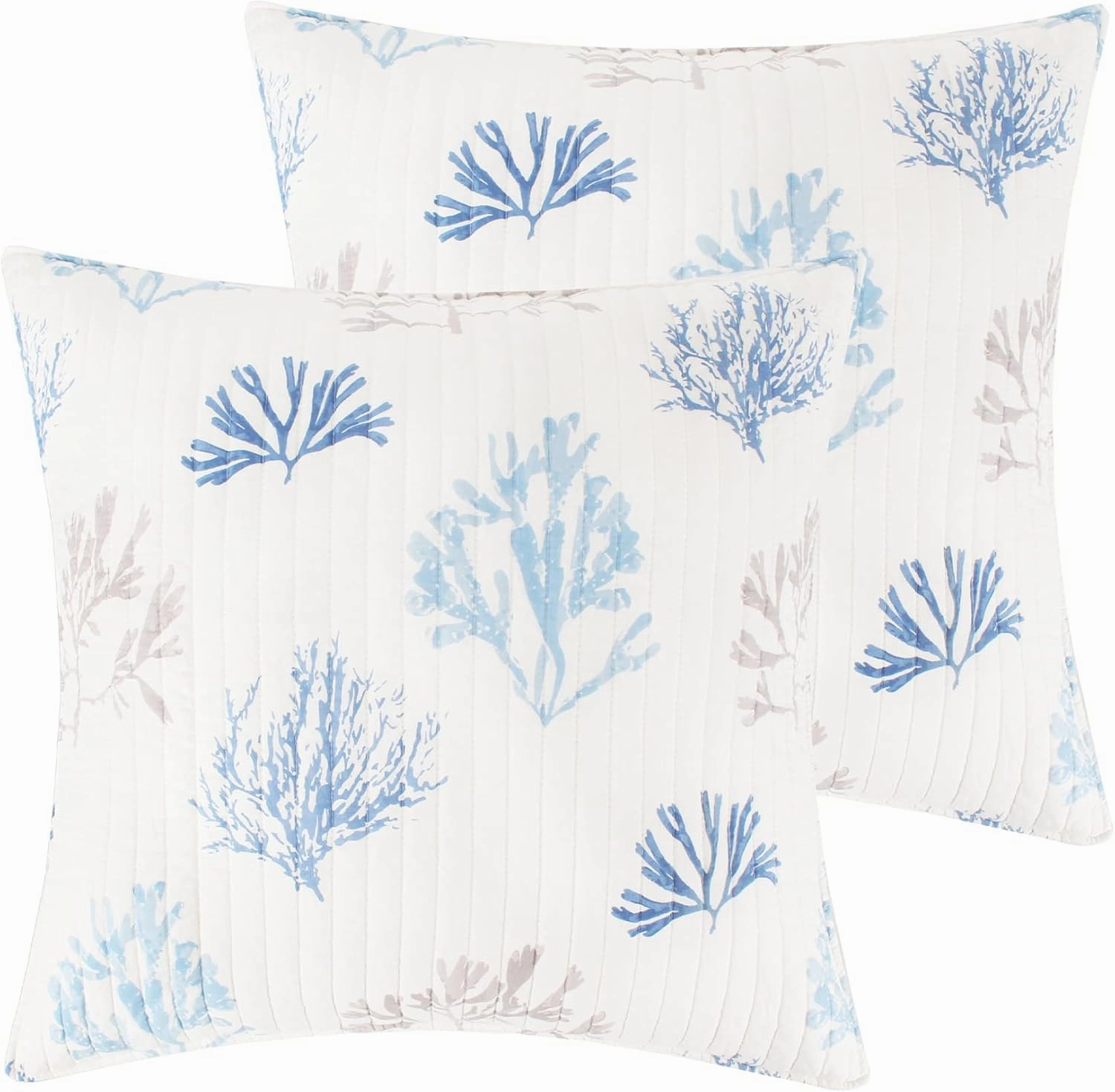 Levtex Home - Ipanema - Euro Shams Set of Two - (26x26in.), No Insert - Geometric Pattern - Cotton Fabric