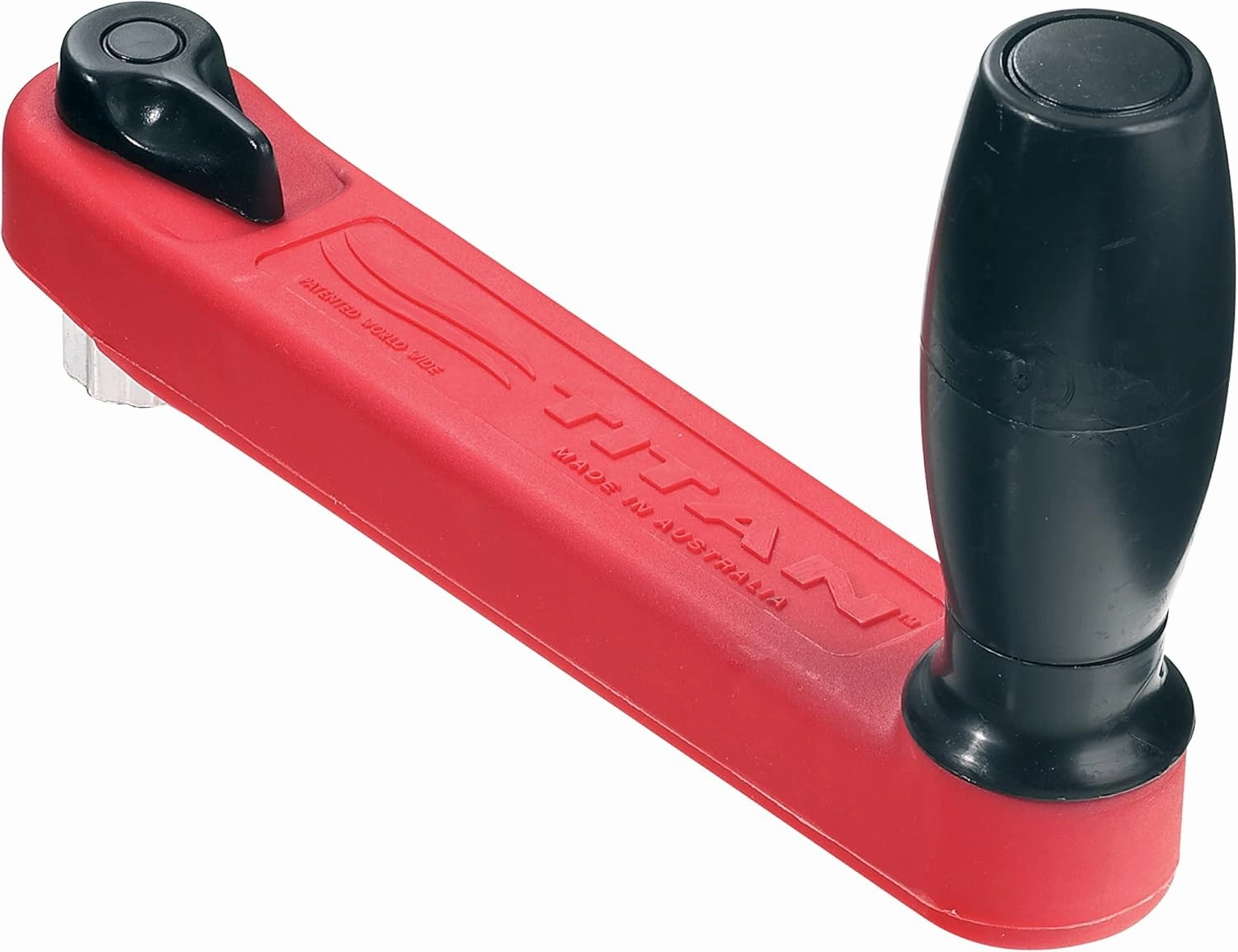 Lewmar 8" Single Grip Winch Handle, Locking, Red with Black Grip – Lightweight, chip-Resistant gelcoat, Strong Composite Design, Glass-Filled Welded Nylon Handles for Strength