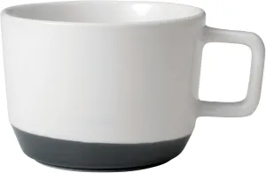 Libbey Austin Basalt Blue Porcelain Coffee Mugs, Modern Colorblocked Large Coffee Mugs Set of 4, Stackable Ceramic Mug Set for Holidays, Daily Use