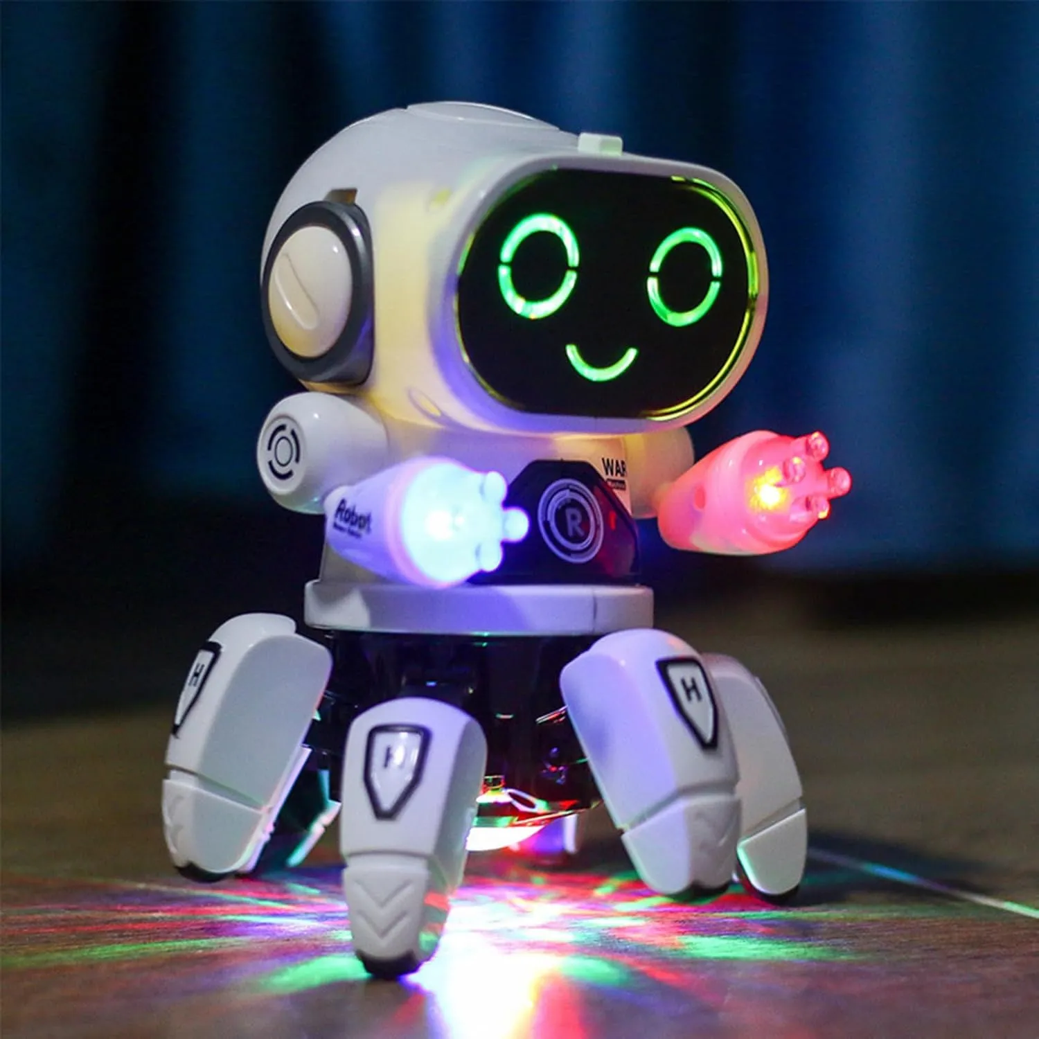 Light Six Claw Robot Toy, Flexible Moving Dance Music Shake Robot Toy with Clear Sound Quality for (#2)
