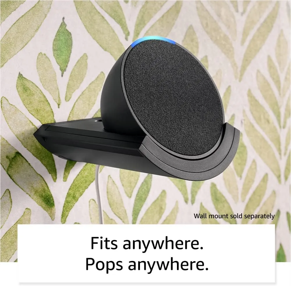 Like-New Amazon Echo Pop (newest model), Our smallest Alexa speaker, Fits in any room, Lavender Bloom