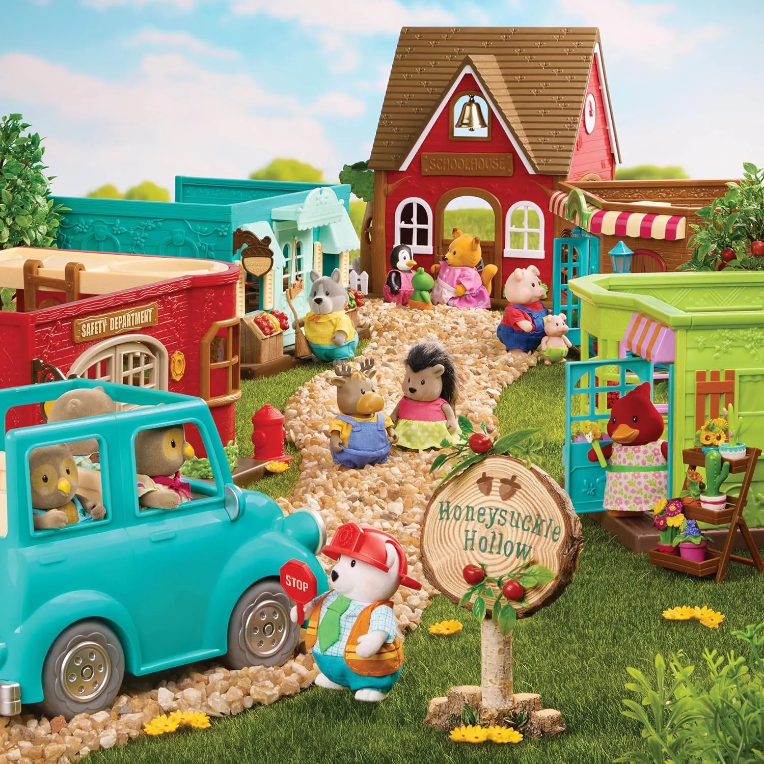 Li’l Woodzeez – Honeysuckle Hollow General Store – Dollhouse Playset with Furnitures & Accessories – Pretend Play Toy for Kids Age 3 