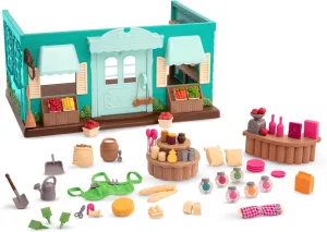Li’l Woodzeez – Honeysuckle Hollow General Store – Dollhouse Playset with Furnitures & Accessories – Pretend Play Toy for Kids Age 3 