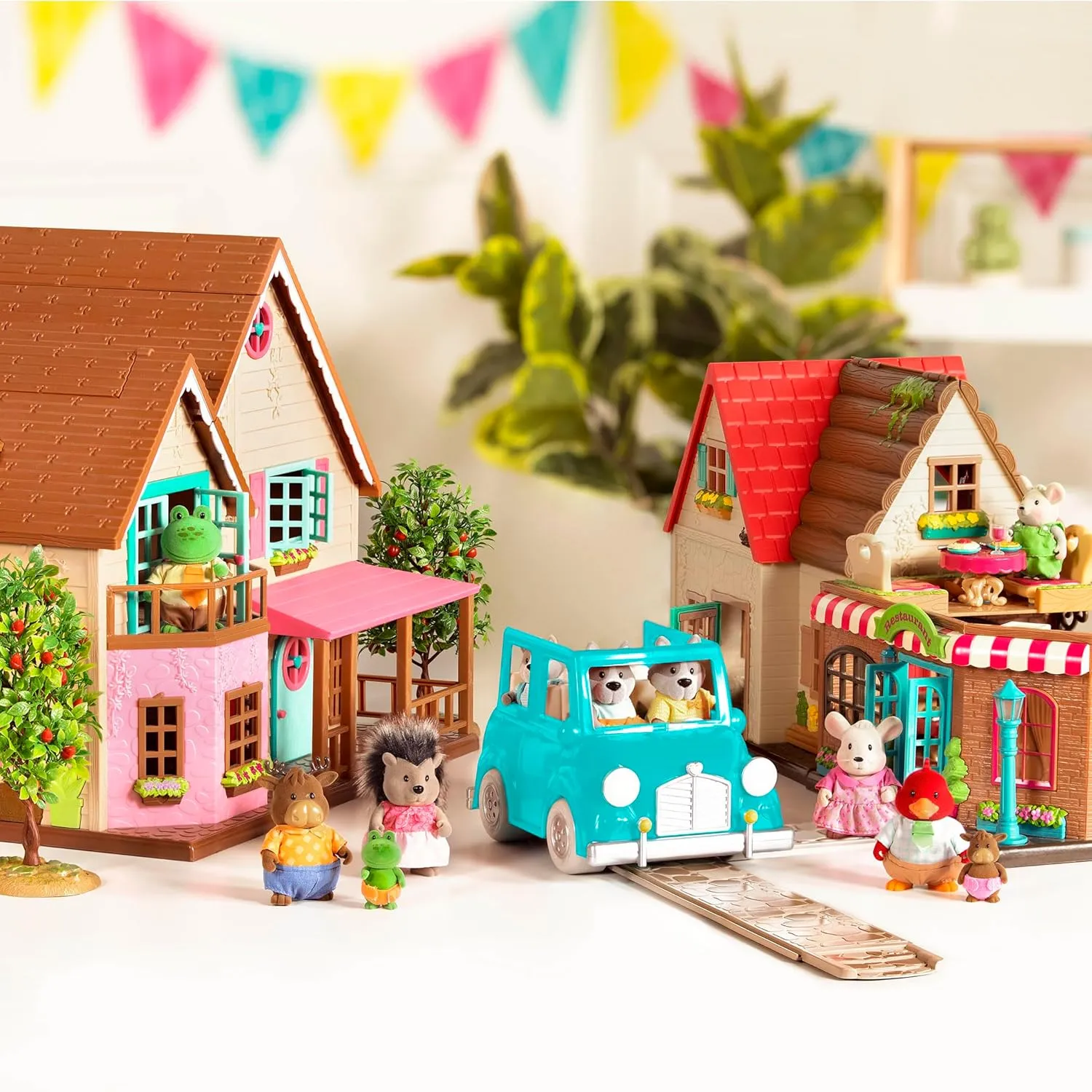 Li’l Woodzeez – Honeysuckle Hollow General Store – Dollhouse Playset with Furnitures & Accessories – Pretend Play Toy for Kids Age 3 