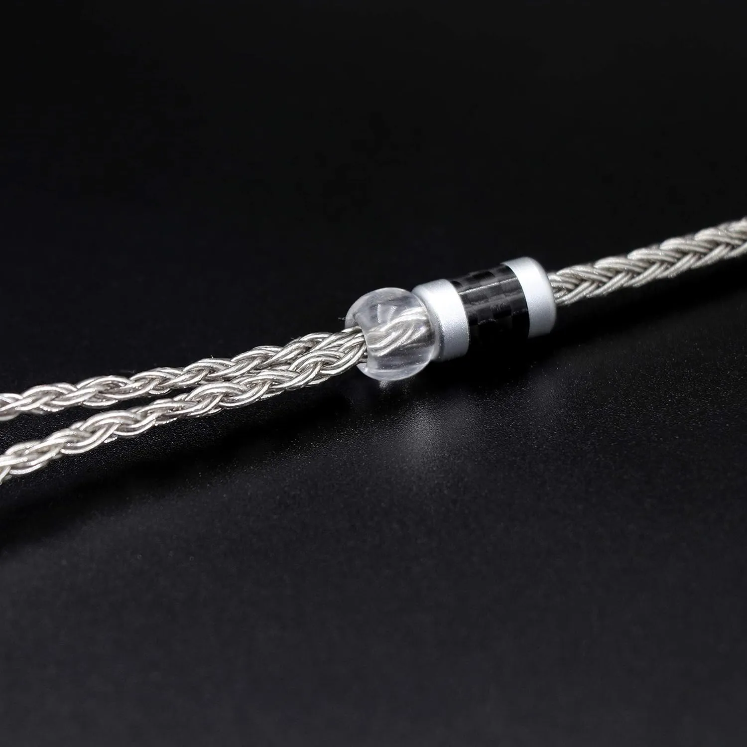 Linsoul Tripowin Zonie IEM Cable, 16 Core Silver Plated Earphone Upgraded Cords, 1.25m SPC in Ear Monitor Cable for 7hz Zero:2 Orchestra Lite Cadenza Hype4 Supermix4(2pin 0.78mm, 3.5mm)(Grey)