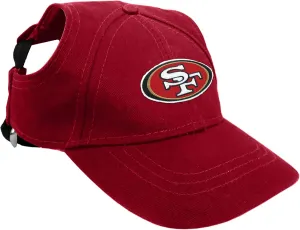 Littlearth NFL San Francisco 49ers Pet Baseball Hat, Team Color, Medium