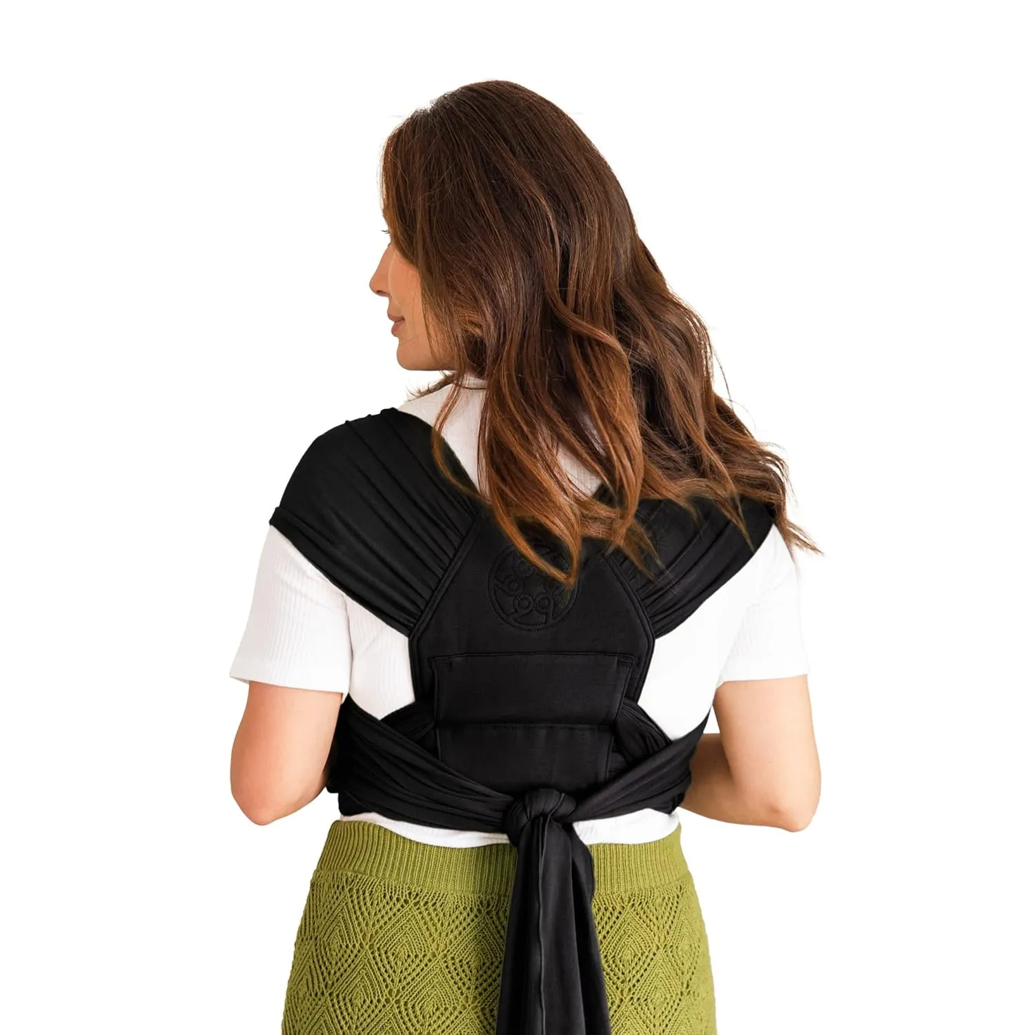 LÍLLÉbaby Dragonfly Wrap Ergonomic Baby Wrap Carrier for Infants, Comfortable & Supportive, Soft & Breathable, Adjustable Carrier for Babies 8-30 lbs (Black)